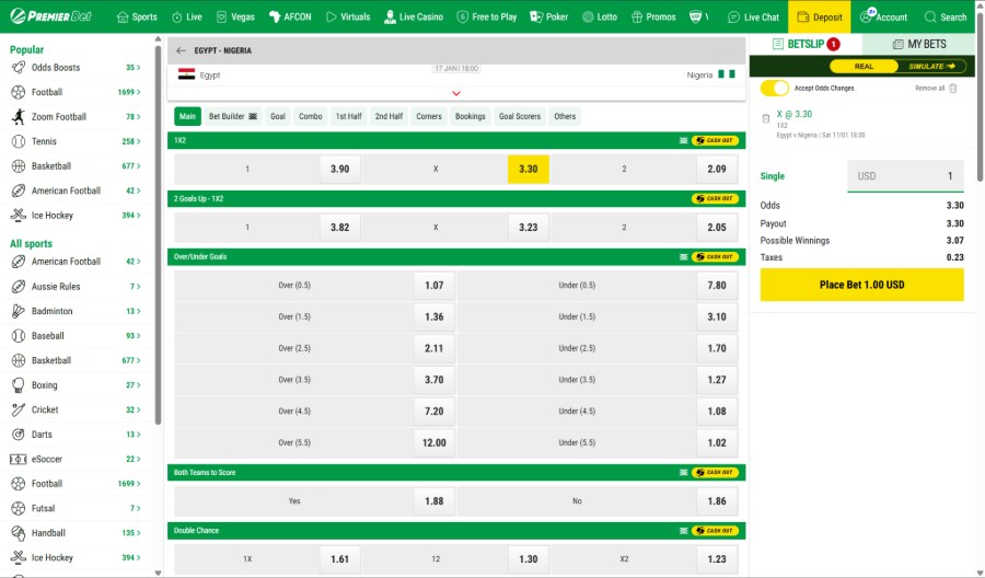 PremierBet ZW sportsbook
