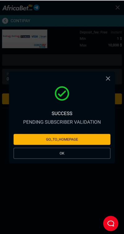 $1 Ecocash Deposit - Confirm Ecocash Transaction