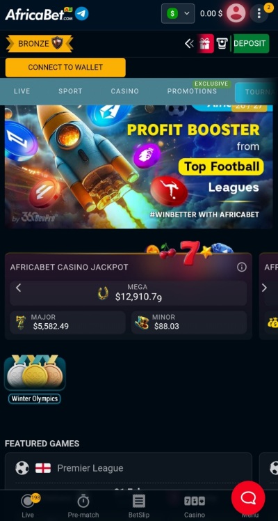 AfricaBet Ecocash Deposit - Cashier