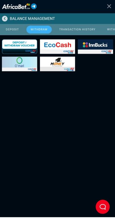 AfricaBet Ecocash Withdrawal