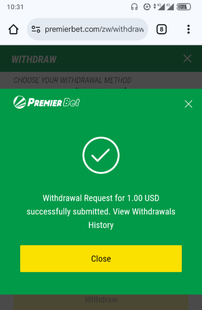 Premier Bet Ecocash Withdrawal