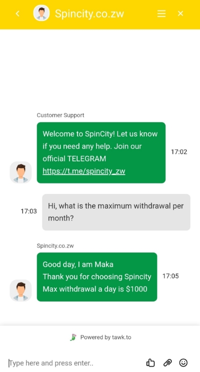 Spin City Customer Support