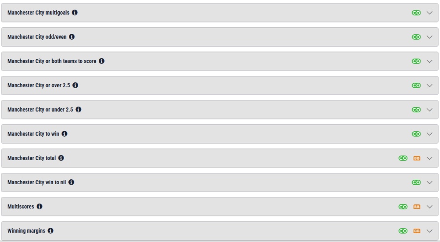 MWOS Sports betting options ZW