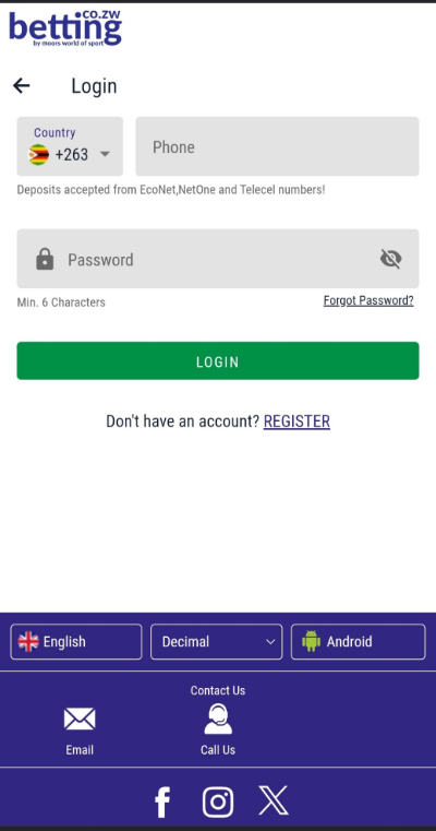 MWOS Log in Page